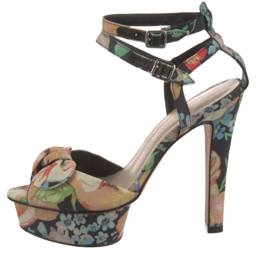 Elegant Floral High Heel Sandals
